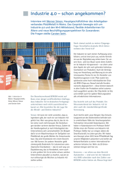 Industrie 4.0 &ndash; schon angekommen? Betriebspraxis