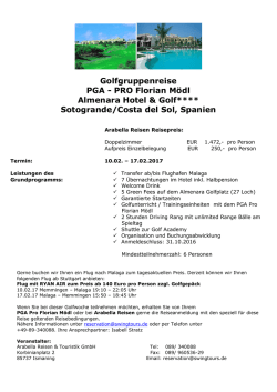 Golf Gruppenreise - Golfclub Donau-Riss