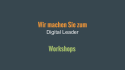 Informationen und Termine zu den Workshops