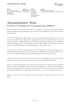 Automatisierte Tests - Informatik