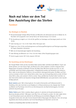 Factsheet zur Ausstellung «Noch mal leben vor dem Tod» 1