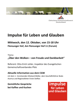 Impulse f&uuml;r Leben und Glauben, Flensunger Hof