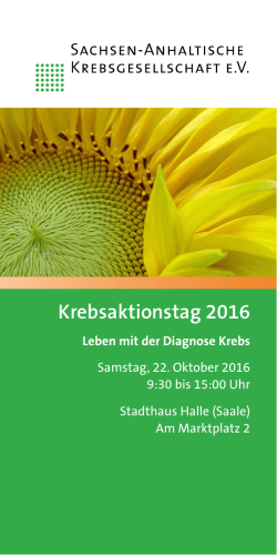 Krebsaktionstag 2016 - Universitätsklinikum Halle(Saale)