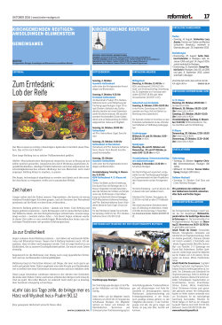 Oktober 2016 - Kirchgemeinde Reutigen