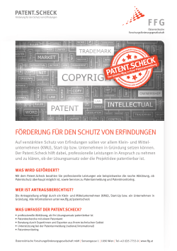 Patent.Scheck Factsheet