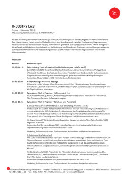 industry lab - Internationale Kurzfilmtage Winterthur