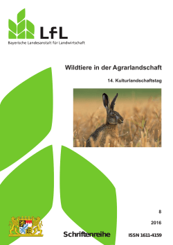 Wildtiere in der Agrarlandschaft - Bayerische Landesanstalt für