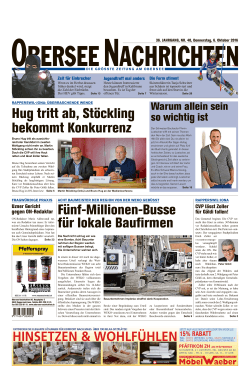 Obersee Nachrichten, 6.10.2016