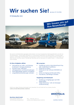 Eink&auml;ufer - Westfalia