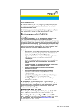 Eingliederungsspezialist/in (100%)