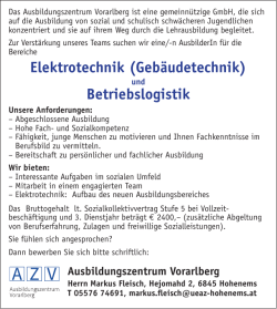 Betriebslogistik - Ausbildungszentrum Vorarlberg