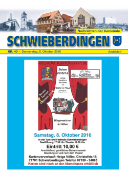 Amtsblatt NR. 40 • Donnerstag, 6. Oktober 2016