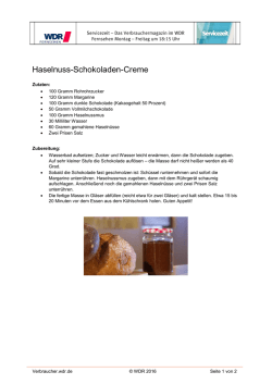 Haselnuss-Schokoladen-Creme