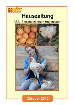 Aktuelle Ausgabe - ASB Seniorenzentrum Hagenbach