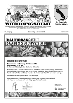 Donnerstag, 06.10.2016 - Gemeinde Walddorfh&auml;slach
