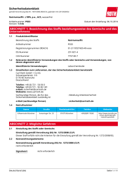 Sicherheitsdatenblatt