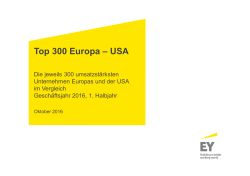 Die Top 300 in Europa und den USA