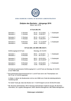 HSBA_Theoriephasen Jg 2016 - HSBA Hamburg School of