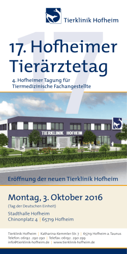 Programm - Tierklinik Hofheim