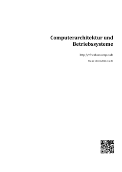 Computerarchitektur und Betriebssysteme - vfhcab