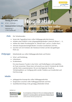 Programm Hospitation HGW