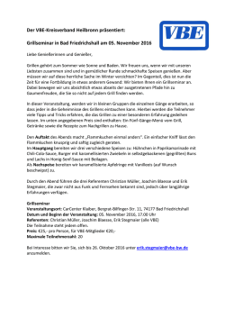 Grillseminar in Bad Friedrichshall am 05. November 2016