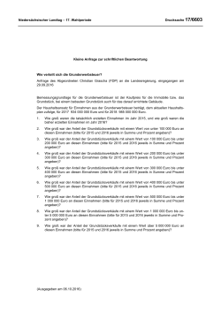 Drucksachen allgemein - Nieders&auml;chsischer Landtag