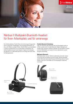 Nimbus II Multipoint-Bluetooth-Headset für Ihren