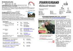 Gottesdienstordnung vom: 18.09.2016 bis 02.10.2016