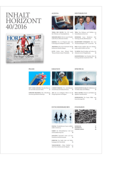 INHALT HORIZONT 40/2016