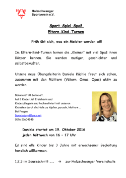 Infoflyer - Holzschwanger Sportverein