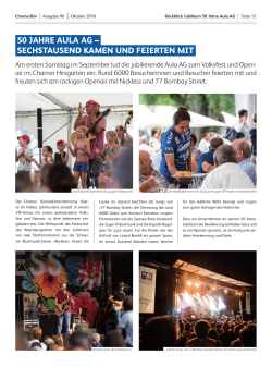 Volksfest-OpenAir Hirsgarten, Rückblick Chomer Bär
