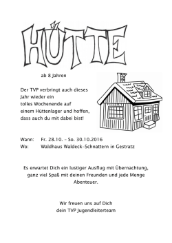 H&uuml;ttenlager - Turnverein Prittriching