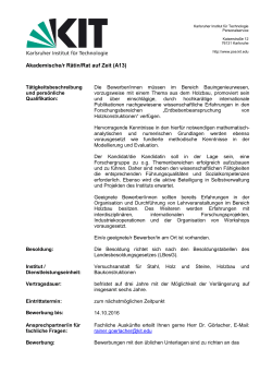 Akademische/r Rätin/Rat auf Zeit (A13) - PSE