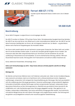 Ferrari 400 GT (1978) 59.500 EUR