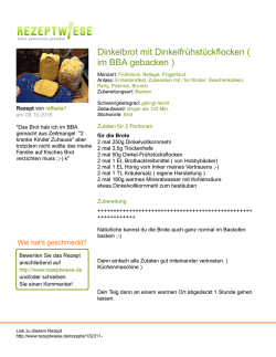 Dinkelbrot mit Dinkelfr&uuml;hst&uuml;ckflocken ( im BBA
