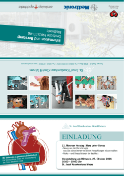 Herz unter Stress - St. Josef Krankenhaus GmbH Moers