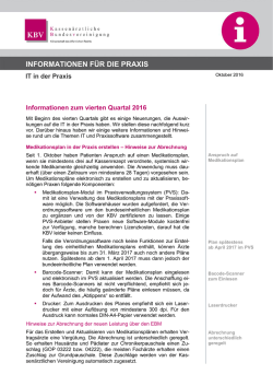 Informationen zum vierten Quartal 2016
