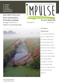 Impulse 09. Oktober 2016 - Herzlich Willkommen auf www