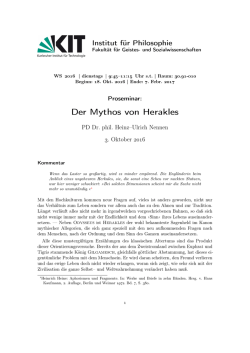 Heinz-Ulrich Nennen: Der Mythos von Herakles