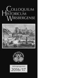 Jahresprogramm 16/17 - Colloquium Historicum Wirsbergense