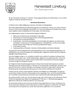 Hansestadt L&uuml;neburg sucht eine Buchhalterin/einen Buchhalter