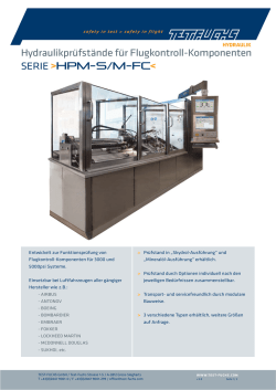 Hydraulikpr&uuml;fst&auml;nde f&uuml;r Flugkontroll-Komponenten - TEST