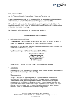 Informationen für Aussteller