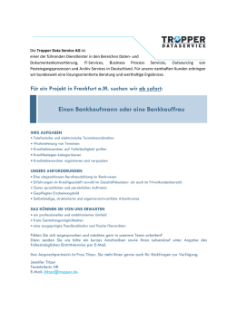 Einen Bankkaufmann oder eine Bankkauffrau
