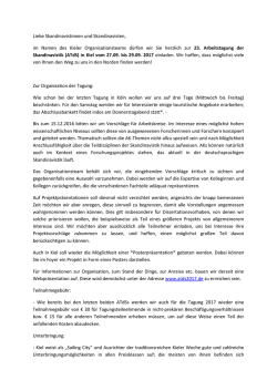 Liebe Skandinavistinnen und Skandinavisten, im Namen des Kieler