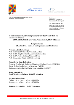 Direkt zur Kongressank&uuml;ndigung... - bei der Deutschen Gesellschaft