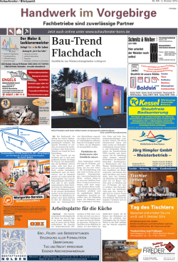 Handwerk im Vorgebirge