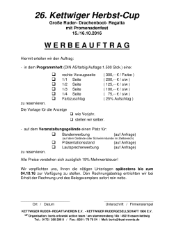 Anzeigenformular - Kettwiger RG von 1906 eV