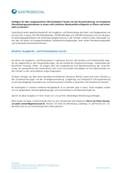 Direktor Ausgleichs- und Pensionskasse (w/m)